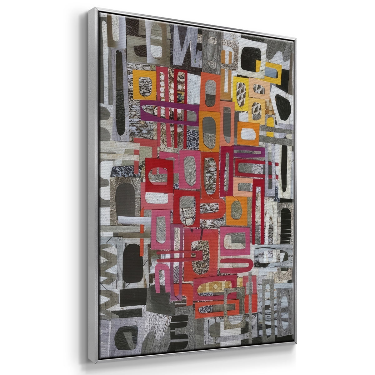 Christmas in the Sierras III - Framed Gallery Wrapped Holiday Canvas - 25 x 37 - Silver Frame