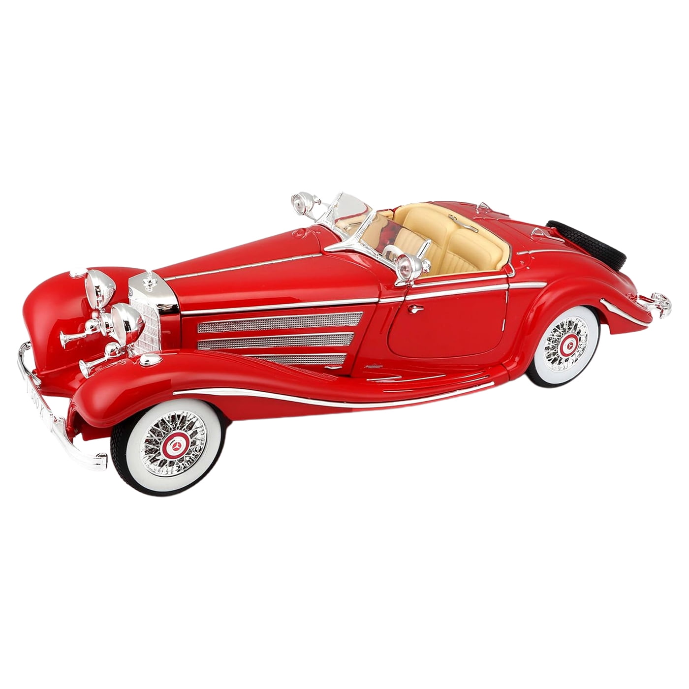1936 Mercedes Benz 500 K Special Roadster White 1/18 Diecast Model