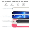 thumbnail image 5 of Case for Apple iPhone 14 Pro Max 6.7 inch with Double ring Stand 360° rotating bracket PC+silicone, Heavy-Duty Military Grade Shockproof Phone Cover,Red,For iPhone 14 Pro Max, 5 of 6