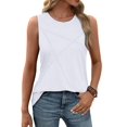 thumbnail image 2 of Camisetas Sin Mangas Informales de Cuello Redondo y Corte Holgado para Mujer, Color , Talla XXL, 2 of 9