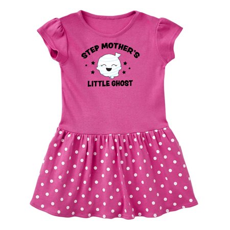 

Inktastic Cute Step Mother s Little Ghost with Stars Gift Toddler Girl Dress