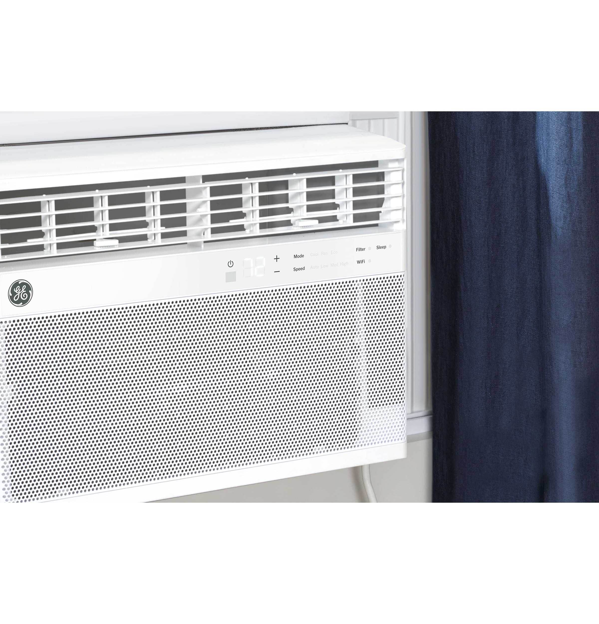 GE 8,000 BTU, 115V Smart Electronic Window Air Conditioner with Remote, Covers up to 350 sq. ft., with Wifi
