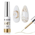 thumbnail image 1 of Esmalte de uñas en gel RARJSM Metallic Gold de 8 ml con brocha fina, 1 of 9