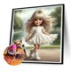 thumbnail image 5 of Pintura de diamante 5D DIY, kit completo de taladro redondo para niña y cachorro, decoración del hogar, 30x30cm, 5 of 9