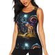 thumbnail image 1 of Fotbe Purple Glowing Mushroom Blusas Sin Mangas para Mujer – Estilo Casual, Corte Suelto, Slim-Fit, Cuello Redondo Deportivo, Tops de Verano para Gimnasio y Yoga-Large, 1 of 7