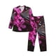 thumbnail image 1 of Fotbe Pink Blossoms Butterfly Pijama de Hombre con Estampado de Manga Larga, Conjunto de 2 Piezas, Ropa de Dormir Suave y Cómoda con Bolsillos-Small, 1 of 7