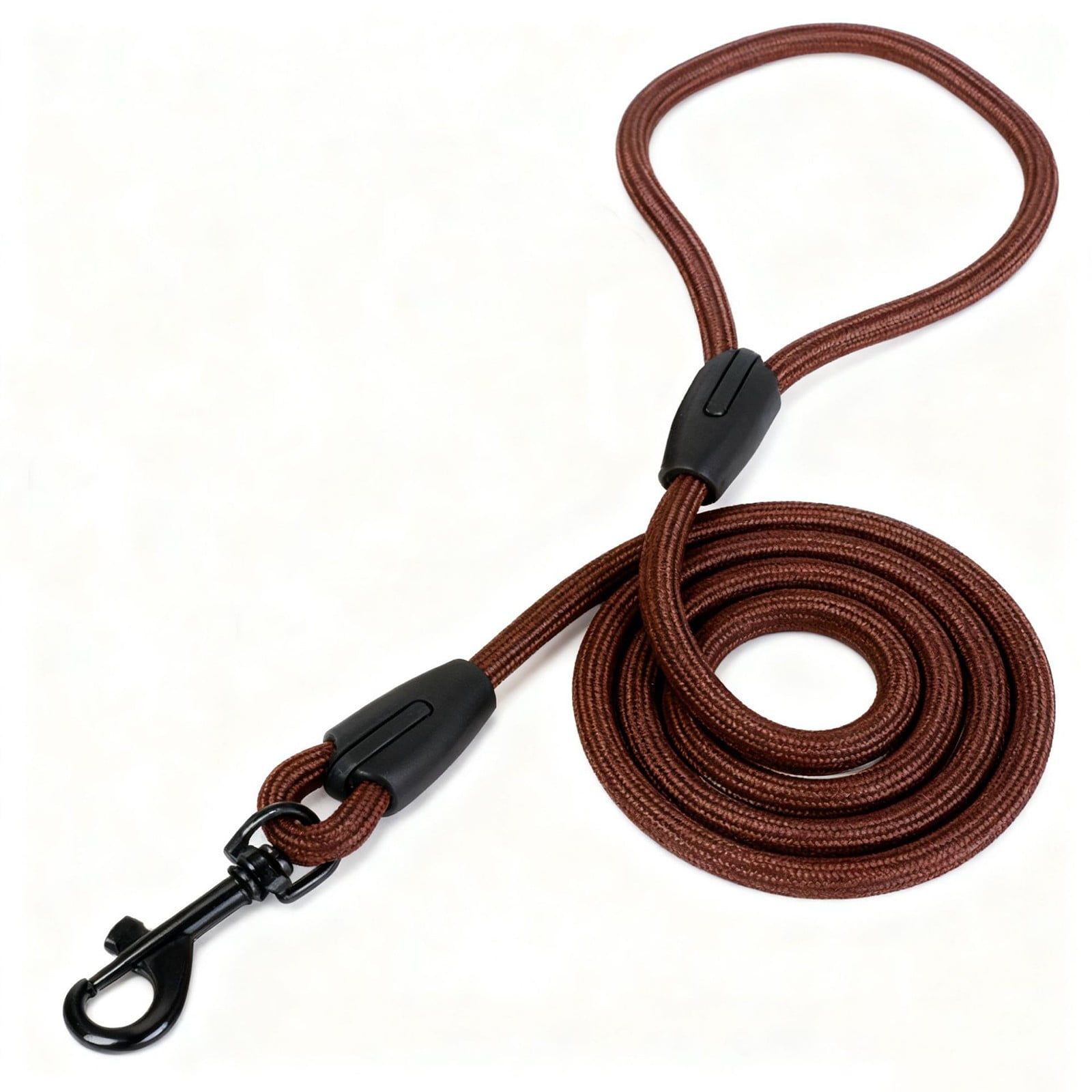 Braided Rope Dog Leash, Heavy-Duty Training Lead for Walking and Obedience Work with Easy-Snap Metal Clasp