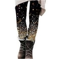 thumbnail image 4 of lcziwo Dollar Sales, Womens Glitter Sparkle Sequin Print Leggings High Waisted Tummy Control Yoga Tights Stretchy Comfy Compression Workout Pants 2025 New Years Gifts Multicolor L, 4 of 7