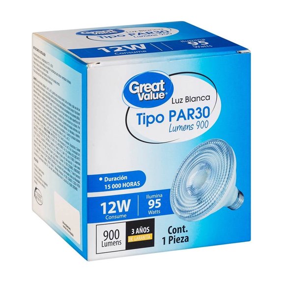 Foco Great Value Tipo PAR30 Luz Blanca 12 W