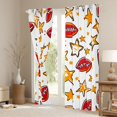 thumbnail image 4 of Homewish Cartoon Rugby Football Black Out Curtains, Gold Graffiti Stars Print Curtains Pack of 2 (42x63 Each), Teens Kids Boys Girls Bedroom Curtains, Blackout Curtains Room Decor, 4 of 7