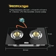 thumbnail image 3 of Outdoor & Indoor Portable Propane Stove, Single & Double Burners with Gas Premium Hose for Backyard Kitchen, Camping Grill, Hiking Cooking, Outdoor Recreation (RQ62-LARGE,2Burners), 3 of 8