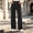 Black, variant on Wool Blend Straight Leg Pants for Women High Waisted Casual Work Trousers Relaxed Fit with Pockets Fall Winter Office Brown XL