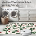 thumbnail image 5 of ODIKA 4'x6' Machine Washable Non-Slip Area Rug, Festive Holly Pine Leaf Yuletide Holiday Farmhouse High Traffic Rug with Pad, Green, 732220, 5 of 8