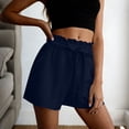 thumbnail image 3 of Admvng Wonens Shorts Casual Summer Loose Drawstring Comfortable Cotton Yoga Stretchy Work Short Pants With Pocket Size S-2XL, 3 of 4