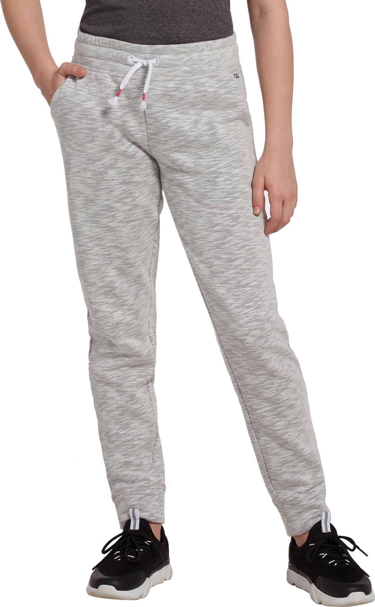 DSG Girls' Everyday Cotton Fleece Cotton Fleece Jogger Pants - Walmart
