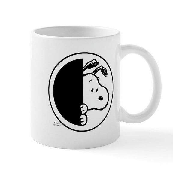 CafePress - Sneaky Snoopy Mug - 11 oz Ceramic Mug - Novelty Coffee Tea Cup