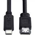 thumbnail image 2 of 2X ESATA to USB C Cable USB Type C Male Host to ESATA ESATAp HDD Cable for Laptop PC,2 x eSATA to USB C Cable,Black, 2 of 7