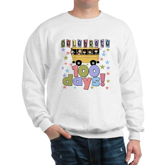 CafePress - Celebrate 100 Days Of School Sweatshirt - Crew Neck Sweatshirt
