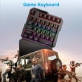 thumbnail image 2 of FiveBox Wired One-Handed RGB Mechanical Gaming Keyboard, 35 Keys Type-C Professional Gaming Keyboard, Portable USB Wired PC Keyboard LED Backlit Gaming Keypad w/Wrist Rest for PC Gamer Xbox PS4,Black, 2 of 6