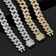thumbnail image 2 of Width 12mm Big Hip Hop Mens Cuban Link Chain, Extra Shiny Cuban Link Chain for Men, Solid Thick Miami Iced Out Cuban Link Necklace, 16-24 Inch - Gift Box Included, 2 of 7
