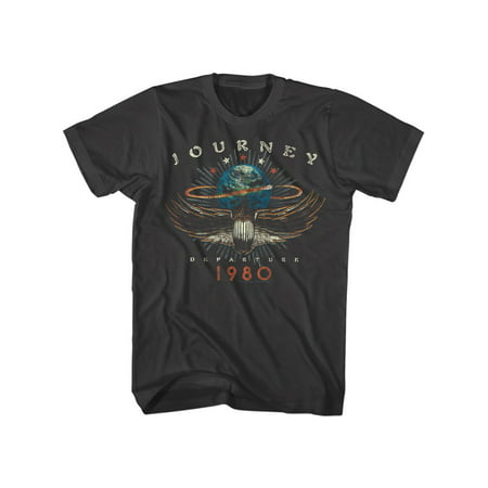 Journey Rock Band Music Group 1980 Departure Album Adult Distressed T-Shirt (Best Band T Shirts)
