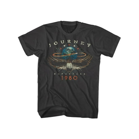 Journey Rock Band Music Group 1980 Departure Album Adult Distressed T-Shirt Tee