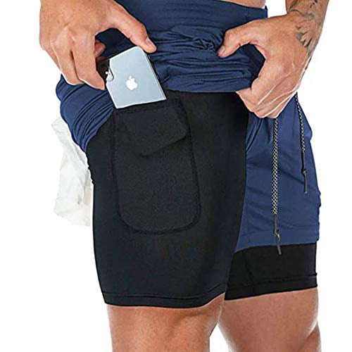 Surenow Mens 7 Workout Athletic Running Shorts for Training Jogging and Sport 