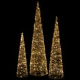 thumbnail image 4 of Northlight LED Lighted Twinkle Outdoor Christmas Cone Trees - 39.5" - Copper - Set of 3, 4 of 7