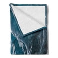 thumbnail image 2 of Cave Soft Flannel Fleece Throw Blanket, Inside of the Famous Vatnajokull Glacier in Iceland with Icicles, Cozy Plush for Indoor and Outdoor Use, 60" x 80", Charcoal Grey Pale Blue, by Ambesonne, 2 of 5