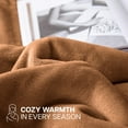thumbnail image 4 of IR Imperial Rooms Sherpa Bed Blanket Soft Thick & Warm Fluffy Plush Winter Fleece Reversible Lightweight Queen (90x90) Coffee, 4 of 8