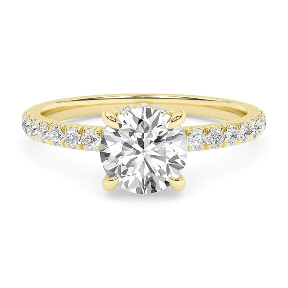IGI Certified Solitaire Engagement Rings For Women, 1.40 Carat (ctw) Lab Grown Diamond Eternity Promise Ring For Her In 14k Solid Yellow Gold | F-G, VS-SI Quality Ring Size-10