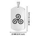 thumbnail image 2 of Stainless Steel Celtic Spiral Knot Dog Tag Keychain Circle Ring, 2 of 2