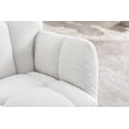 thumbnail image 4 of JXXRZ Nursery Rocking Chair, Oversized Teddy Plush Rocker with Modern Upholstered High Back and Solid Wood Legs, White, 4 of 9
