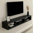 thumbnail image 1 of Estante Repisa Tv Flotante Soporte Minimalista 3 Divisiones Color Negro, 1 of 4
