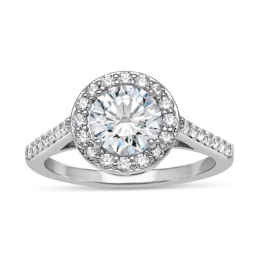 SdinaFashion&Jewellery 18K White & Rose Gold Plated Cubic Zirconia Ring – Solitaire With Accents – Silver/Olive/Ruby