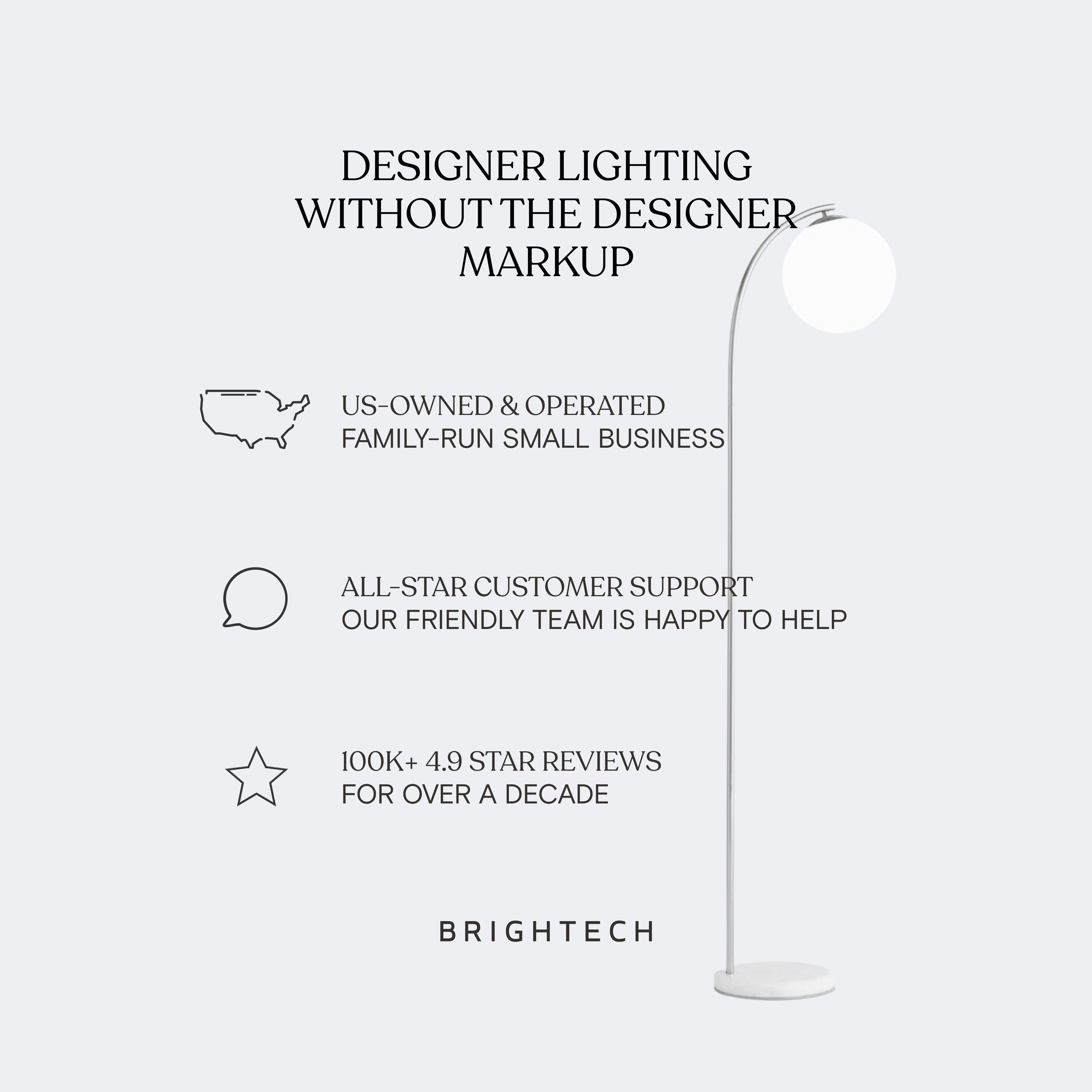 Brightech Squiggle 62" LED Floor Lamp with Twisting Base and Ivory Empire Shade - Black
