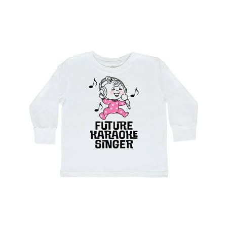 

Inktastic Future Karaoke Singer Girls Gift Toddler Toddler Girl Long Sleeve T-Shirt