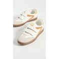 thumbnail image 3 of Sam Edelman Talia Optic White/Retro Orange/Yellow Rounded Toe Low Top Sneakers (Optic White/Retro Orange/Yellow, 9), 3 of 4