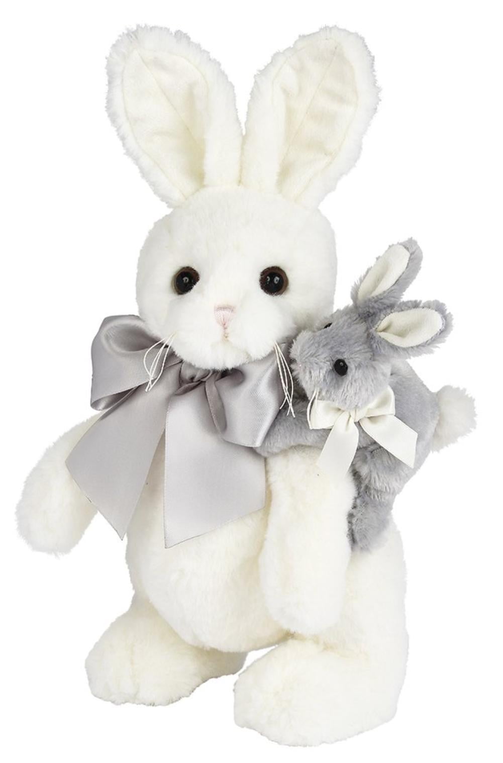 Bearington Skip and Hop Easter Stuffed Animal Bunny Rabbit Toy, 14", 12” Adorable stuffed pair