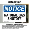 thumbnail image 2 of (2 Pack) Natural Gas Shutoff OSHA Notice Sign 18 Inch X 12 Inch Vinyl Label Decal Sticker Weather Resistant, UV Protected for Workplace, Business, and Construction Site, Made in the USA, 2 of 6