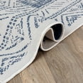 thumbnail image 4 of World Rug Gallery Transitional Bohemian Weather Resistant Reversible Indoor/Outdoor Area Rug - Blue 5'x7', 4 of 7