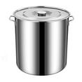 thumbnail image 3 of Olla de acero inoxidable, utensilios de cocina grandes, fácil de limpiar, olla de cocción profunda, olla de sopa grande para guisos comerciales, ebull 20 centímetros, 3 of 8
