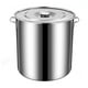thumbnail image 3 of Olla de acero inoxidable para cocinar en casa, olla profunda, fácil de limpiar, cómoda, grande, para sopa, para conservas de pasta, para comedores 30 centímetros, 3 of 8
