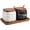 Black and White, variant on JFFLYIT 2 Sets of Marble Ceramic Sugar Bowl Ceramic Seasoning Jars with Wooden Lid and Wooden Spoon(Black and White)