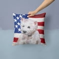 thumbnail image 2 of Carolines Treasures BB9701PW1414 Westie Patriotic Fabric Decorative Pillow  14Hx14W multicolor, 2 of 4