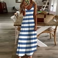 thumbnail image 4 of Blue And White Vintage Stripes Sleeveless Dress Dresses Women Summer Women's Summer Clothing, 4 of 9