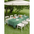 thumbnail image 5 of 60x120 Inch Outdoor Tablecloth with Umbrella Hole Zipper Rectangle Green Glowing Ocean Sky Rectangular Tablecloths Outside Waterproof Abstract Nature Clouds Patio Table Cloth Cover for Picnic Party, 5 of 8