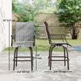 thumbnail image 3 of Outsunny Outdoor Swivel Bar Stools Set of 2 with High Back Curved Armrests, 3 of 10