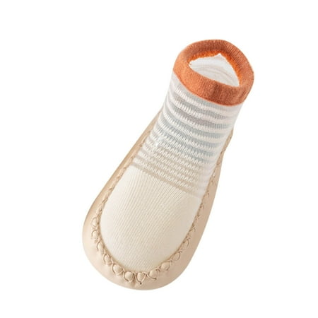 

ZMHEGW Toddler Shoes Soft Sole Toddler Shoes Striped Hollow Breathable Non Slip Socks Socks Shoes