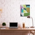thumbnail image 2 of Stupell Industries Abstract Curved Shapes Green Pink Brown,24 x 30,Designed by Marion Griese, 2 of 5